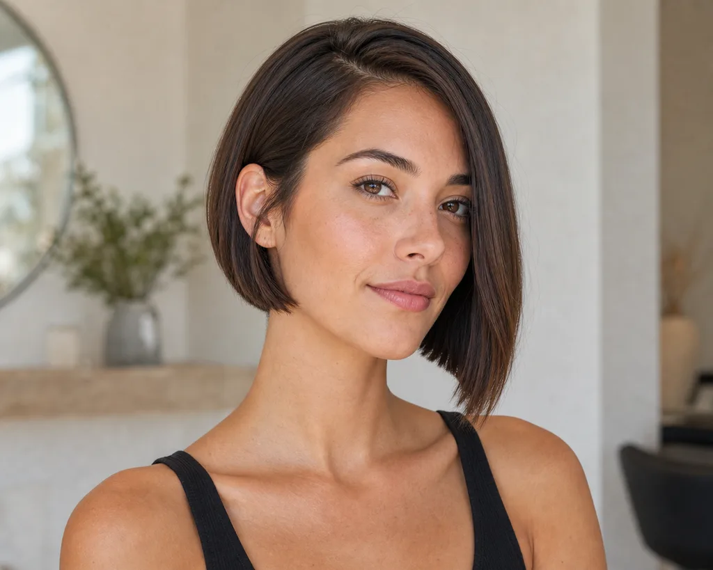 17 Cool Short Haircuts for Women That Are Heatwave Approved This Summer 5 Asymmetrical bob haircut with one longer front side, an edgy cool short haircut for summer