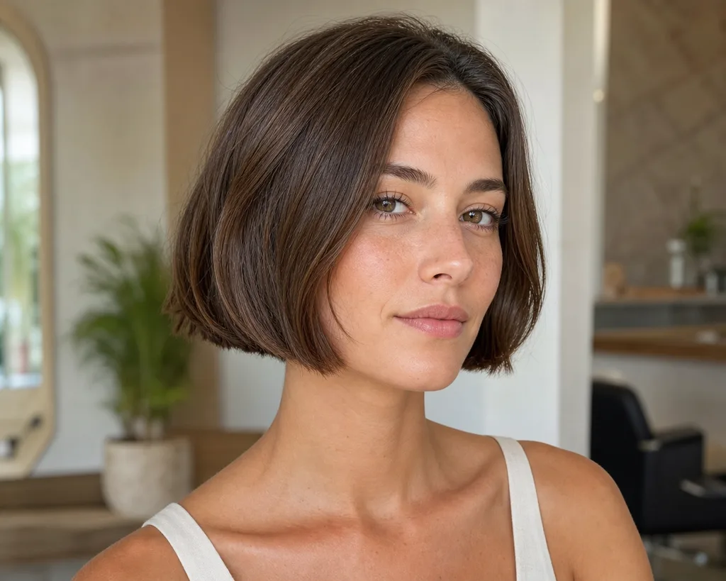17 Cool Short Haircuts for Women That Are Heatwave Approved This Summer 3 Micro bob haircut grazing the jaw, a cool short haircut for women in summer
