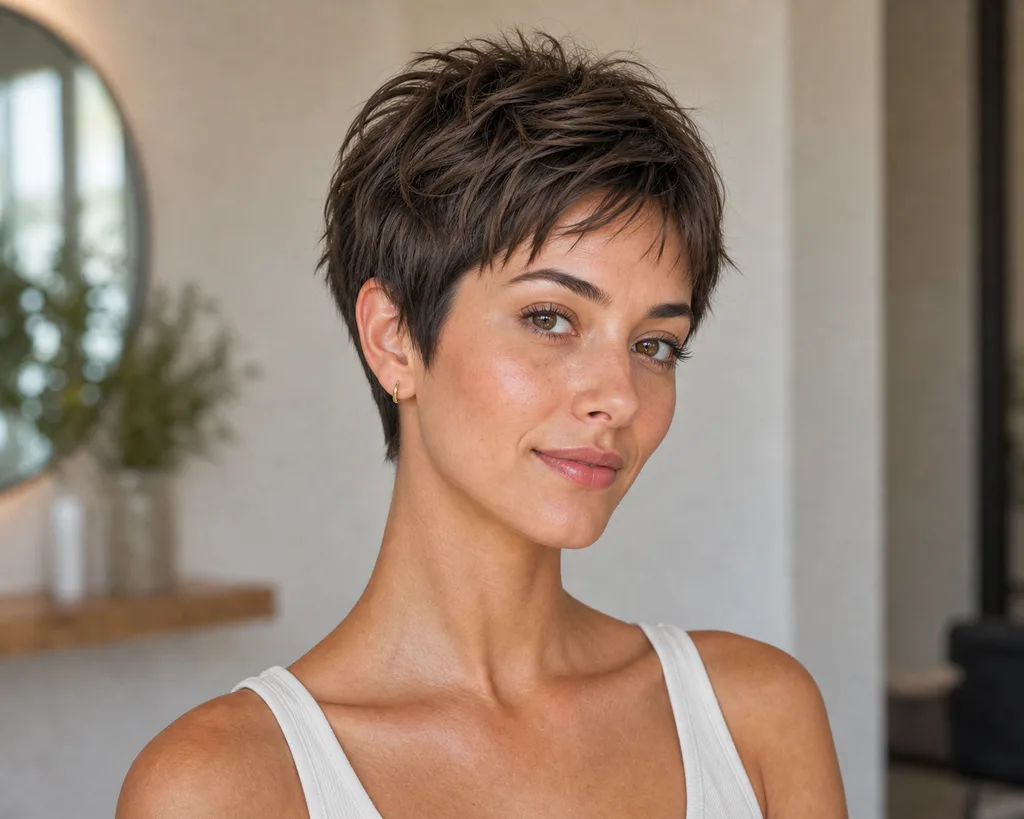 17 Cool Short Haircuts for Women That Are Heatwave Approved This Summer 11 Piecey pixie haircut with soft separated texture, a low maintenance short summer haircut for women