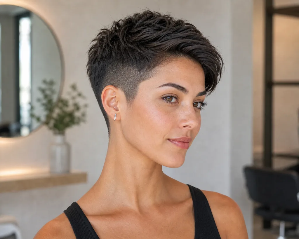 17 Cool Short Haircuts for Women That Are Heatwave Approved This Summer 10 Pixie haircut with an undercut, a sharp heatwave approved short haircut for women