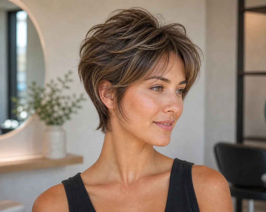 17 Cool Short Haircuts for Women That Are Heatwave Approved This Summer 15 Volumizing razor cut with soft feathered texture, a lightweight short haircut for women in summer