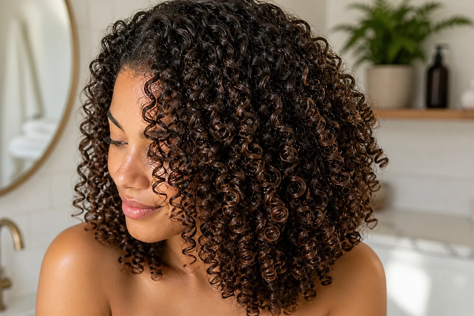 Easy Summer Hairstyles for Naturally Curly Hair 4 wash and go summer hairstyle for curly hair with curl cream
