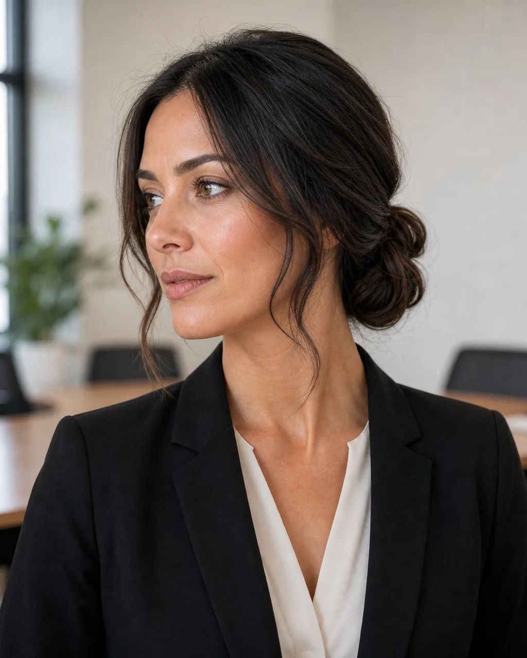 Easy Work Hairstyles for Long Hair That Look Polished 4 comfortable low bun hairstyle for long hair at work