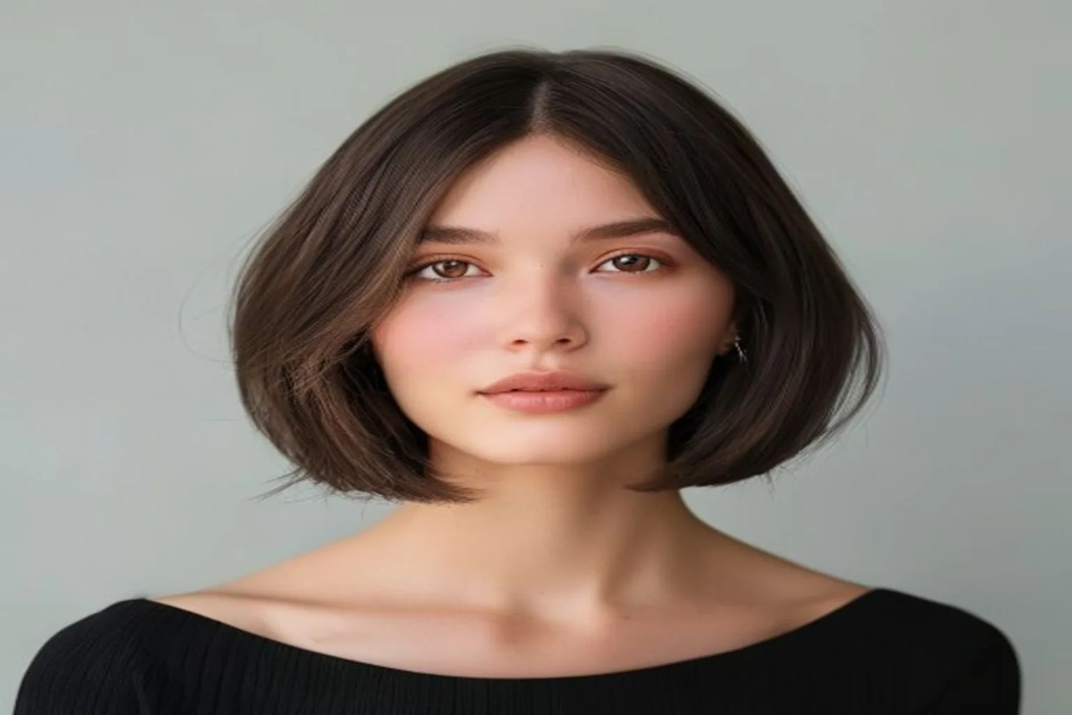 chin length A line bob for round face