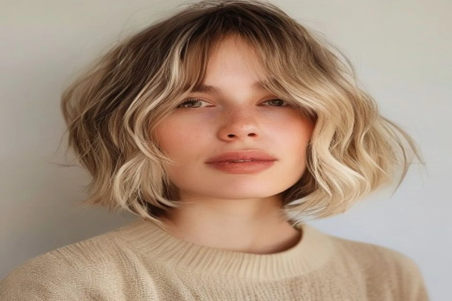soft layered chin length bob haircut