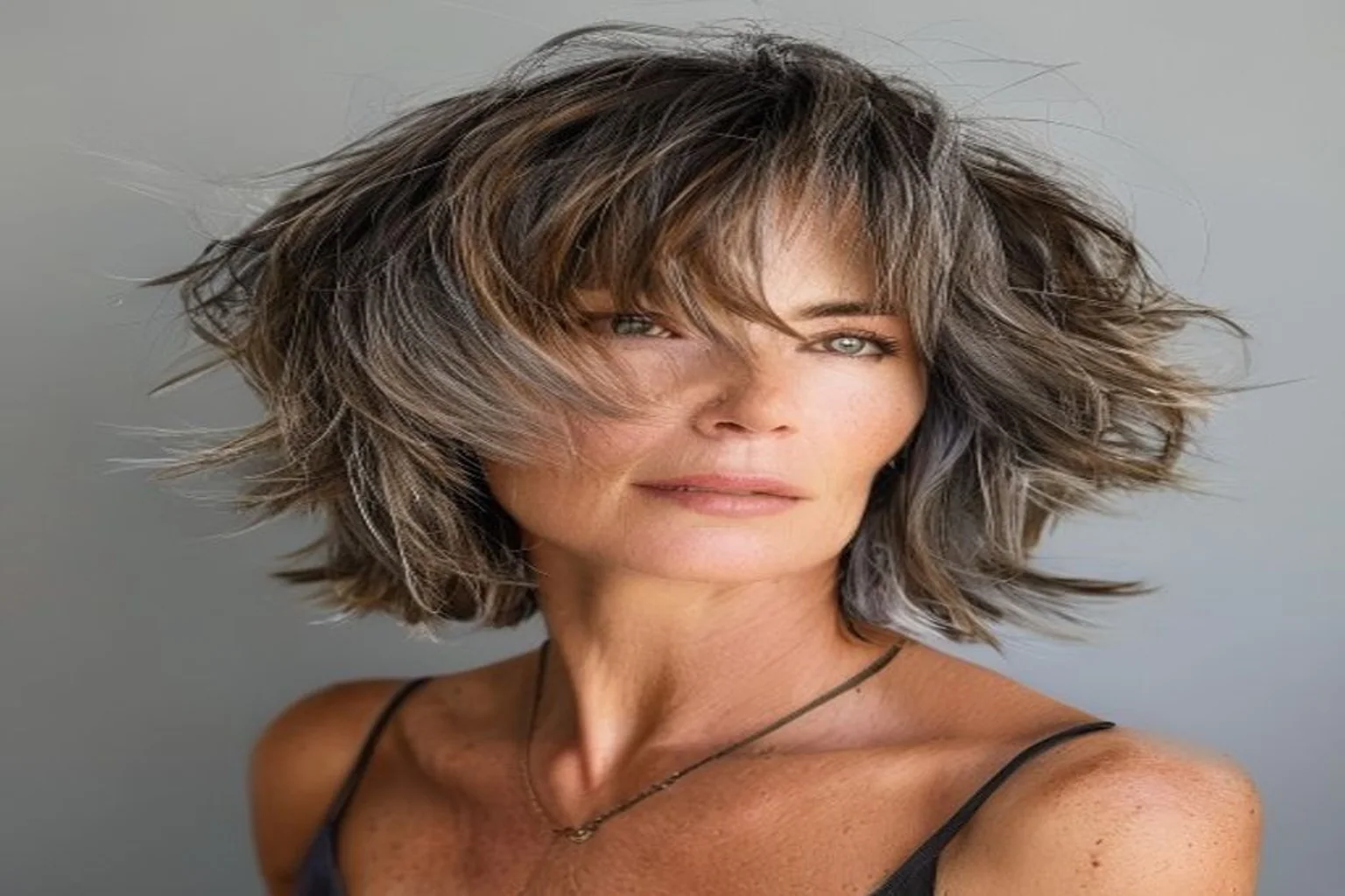 22 Short Haircuts for Women Over 50 That Look Modern 22 textured lob for women over 50