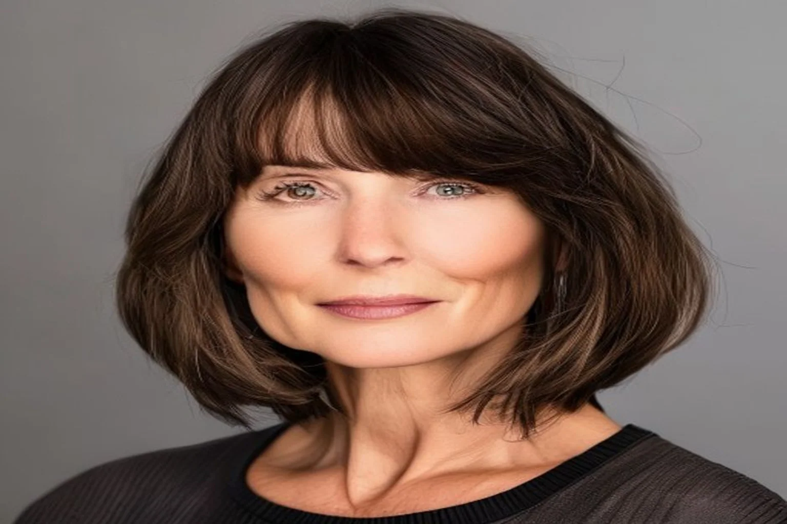 22 Short Haircuts for Women Over 50 That Look Modern 7 blunt chin-length bob for women over 50