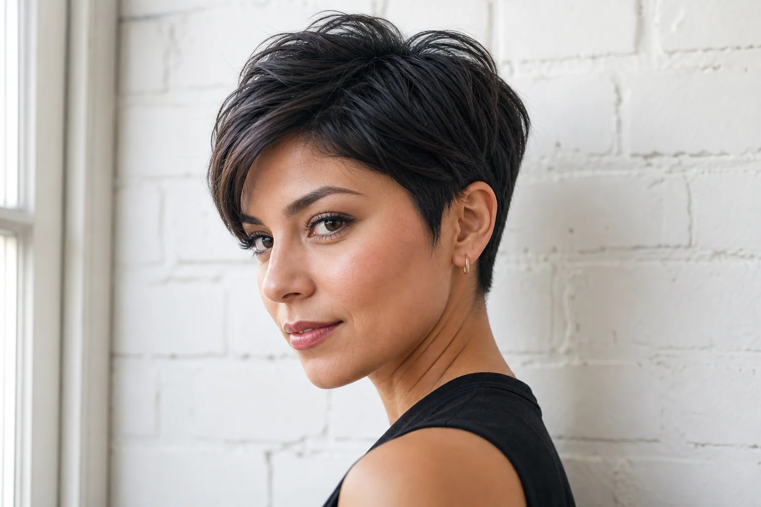 18 Short Hairstyles for Fine Hair That Add Instant Volume 14 classic bixie cut for fine hair with longer voluminous top and shorter sides