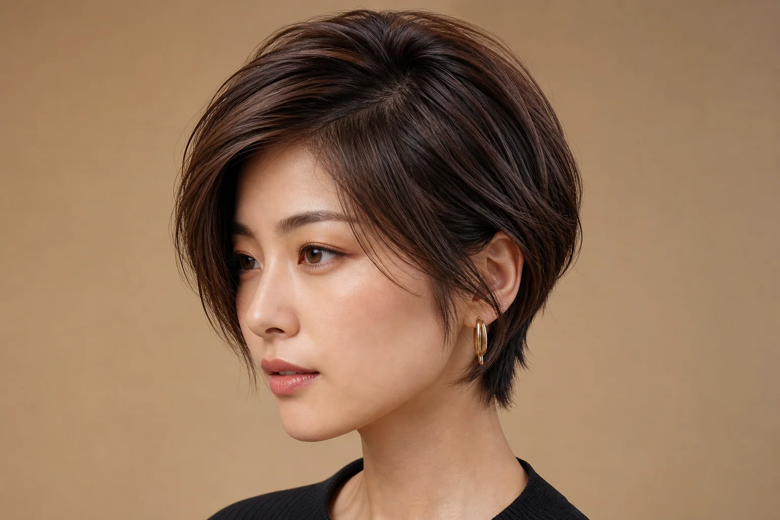 18 Short Hairstyles for Fine Hair That Add Instant Volume 15 sliced bixie cut with side part for fine hair adding height and 3D texture