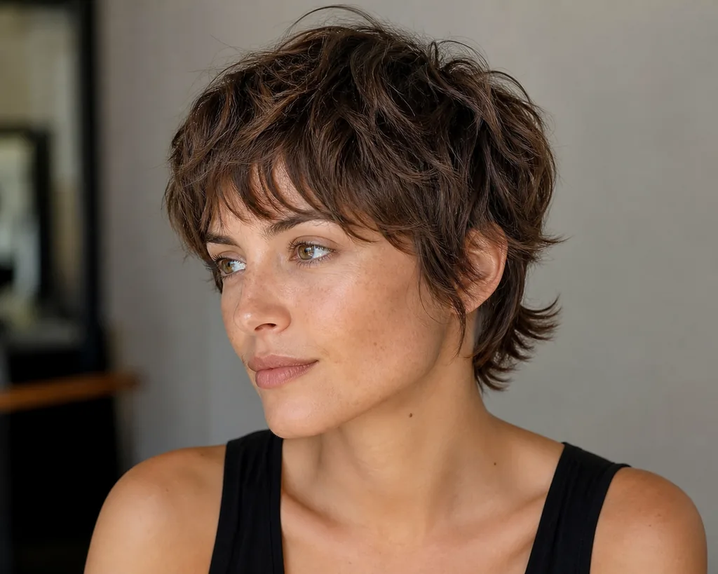 12 Short Shaggy Haircuts for Women That Are Trending Right Now 14 textured crop haircut for women with flipped ends and choppy layers