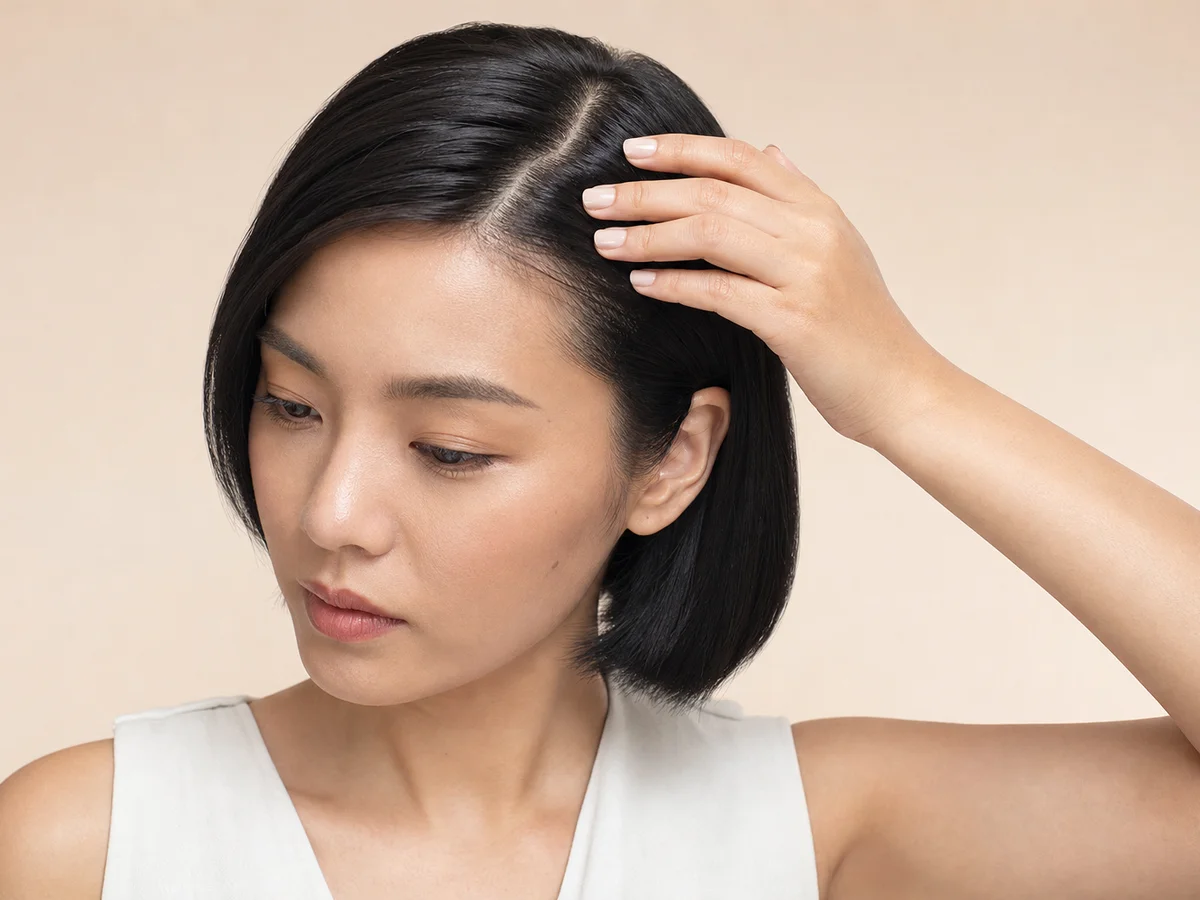 best styling products for short hair — water-based pomade smoothed over a sleek short bob