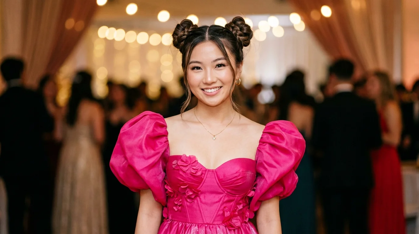 Braided Updo Hairstyles for Prom and Formal Events: 11 Styles That Last All Night 10 Braided space buns hairstyle for a bold prom look