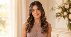 5 Bridesmaid Hairstyles for High-Neck and Illusion Necklines