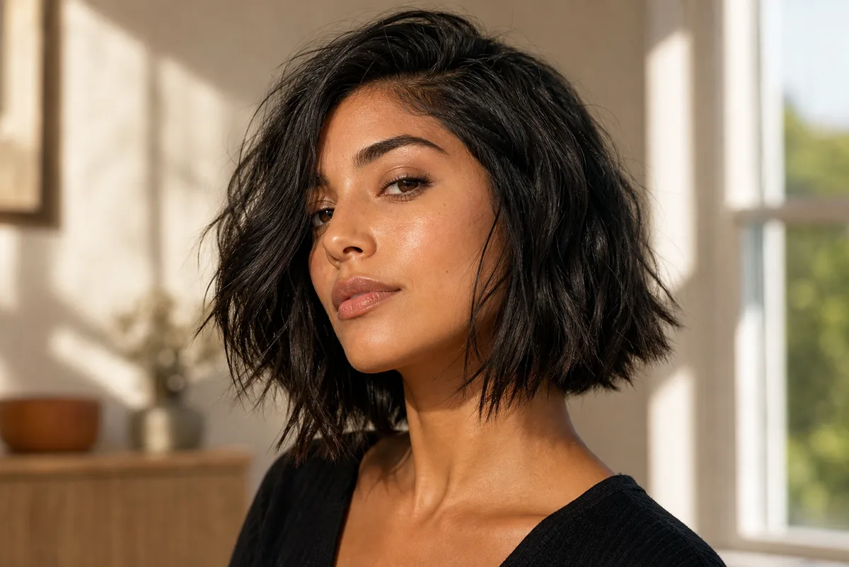 35 Edgy Short Haircuts for Women Ready for a Bold Change 19 Choppy textured bob with piecey ends — undone short hairstyle on thick hair