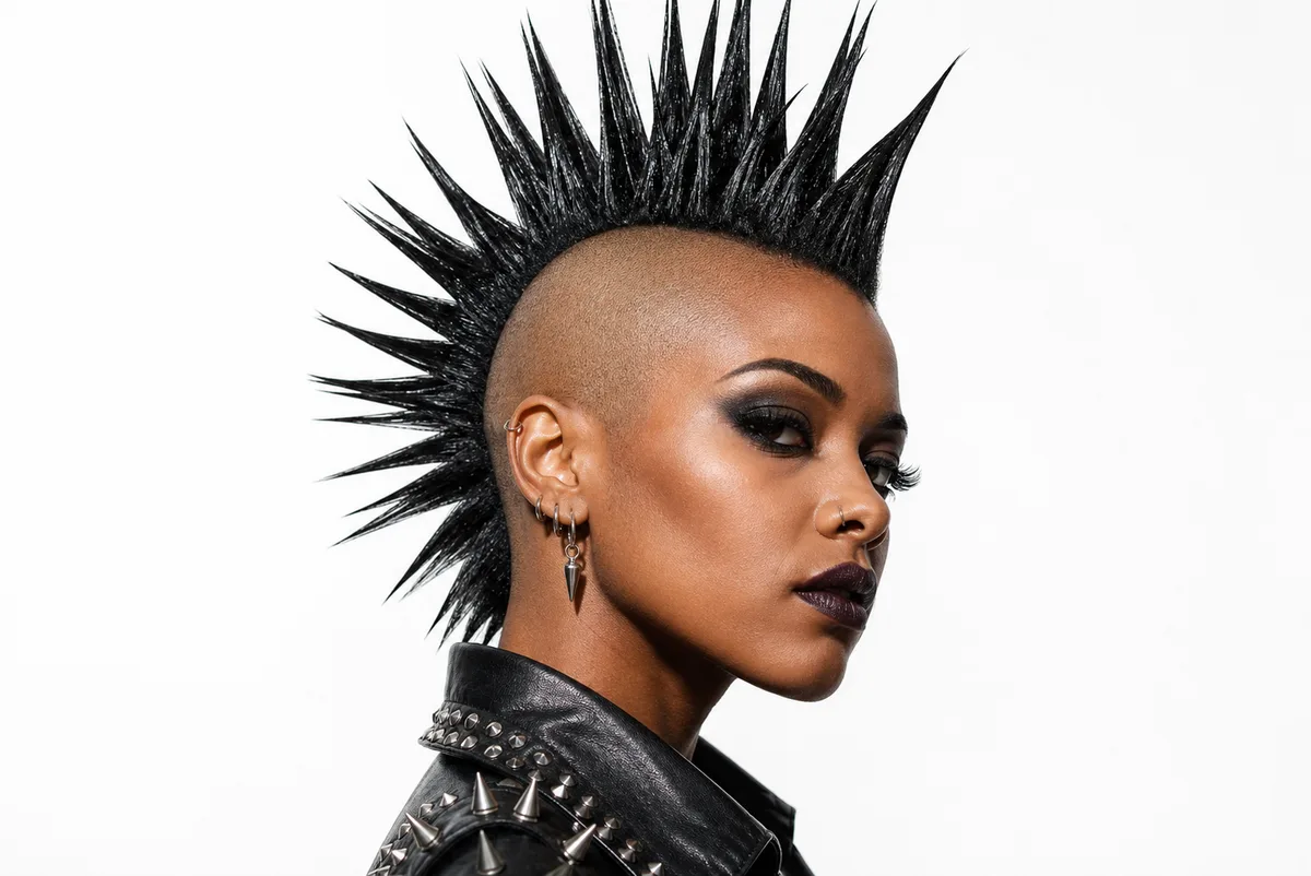 35 Edgy Short Haircuts for Women Ready for a Bold Change 32 Classic spiked mohawk hairstyle — dramatic spiked center with shaved sides