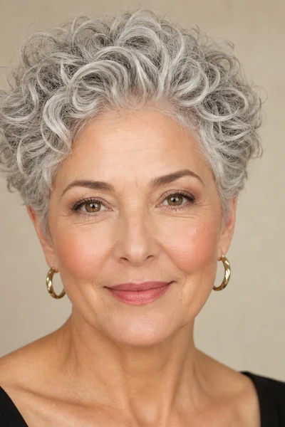 25 Short Curly Haircuts for Women Over 50 That Look Effortlessly Chic 18 cropped curly pixie for thinning hair over 50 — root texture for added volume