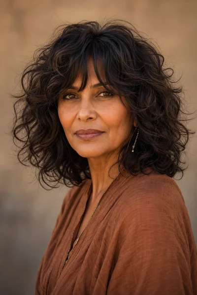 Cropped shag with textured curtain bangs on thick hair for oval and round faces