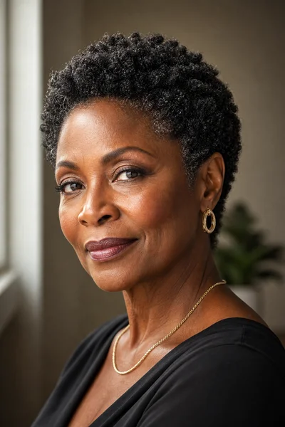 35 Short Haircuts for Black Women Over 50 That Look Stunning in 2026 8 Low-maintenance curly pixie for 4c hair — designed for shrinkage, flatters long faces
