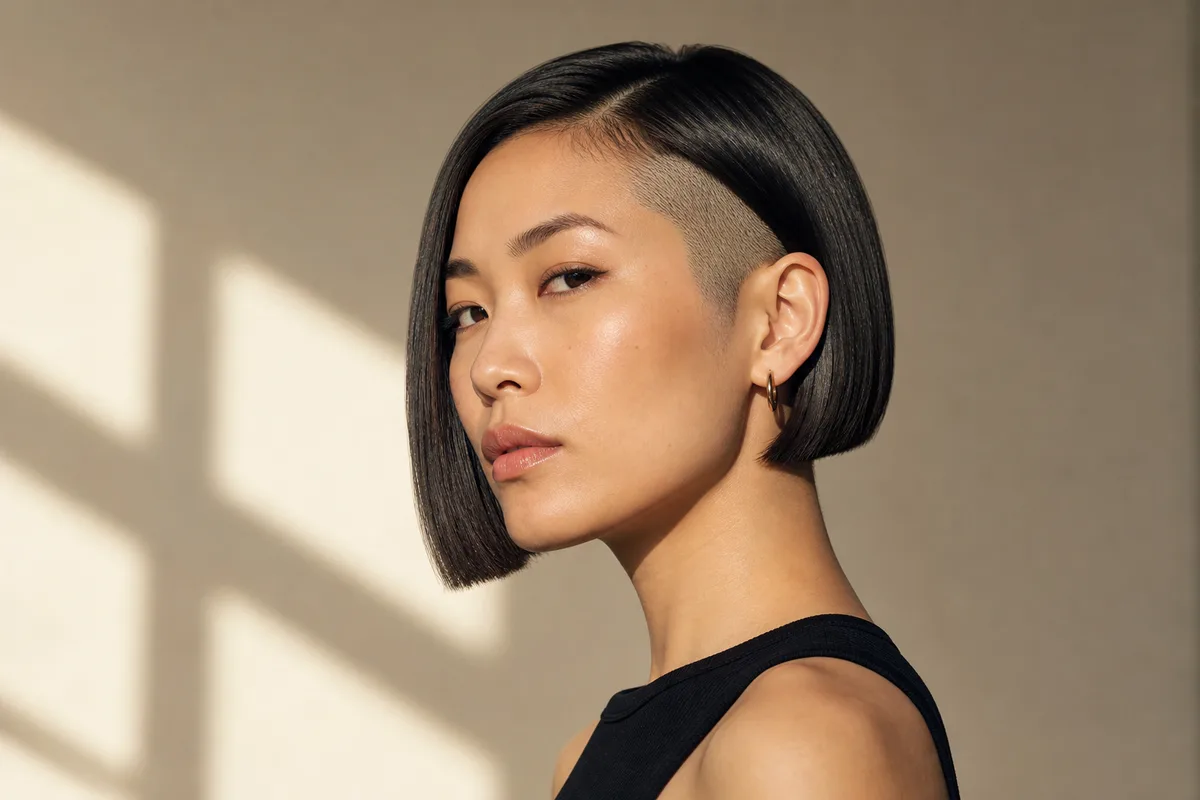 35 Edgy Short Haircuts for Women Ready for a Bold Change 12 Disconnected undercut bob with shaved sides — sharp two-tone short hairstyle