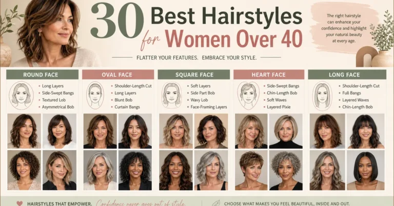 Face shape and hair texture guide for choosing a flattering hairstyle over 40