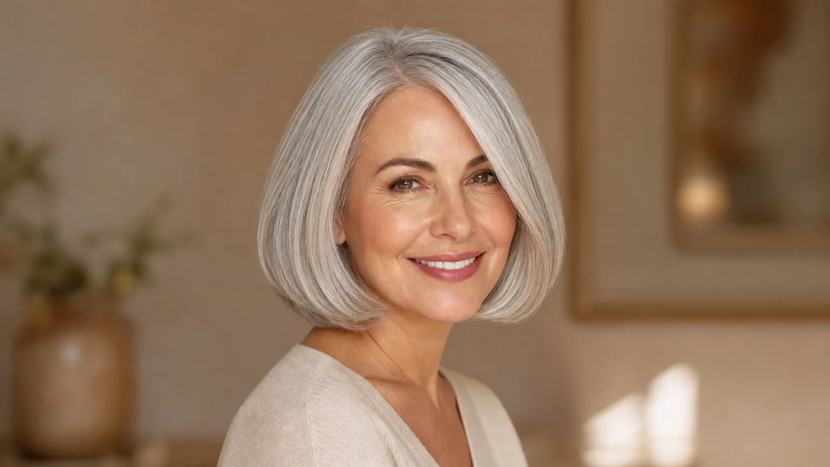 14 Short Gray Bob Haircuts for Women Over 50