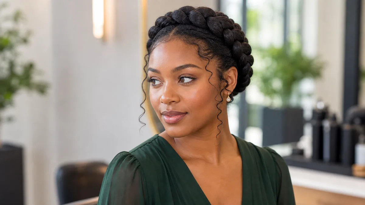 15 Protective Hairstyles for Natural Hair That Promote Growth 19 Halo braid wrapped around the crown for a special occasion