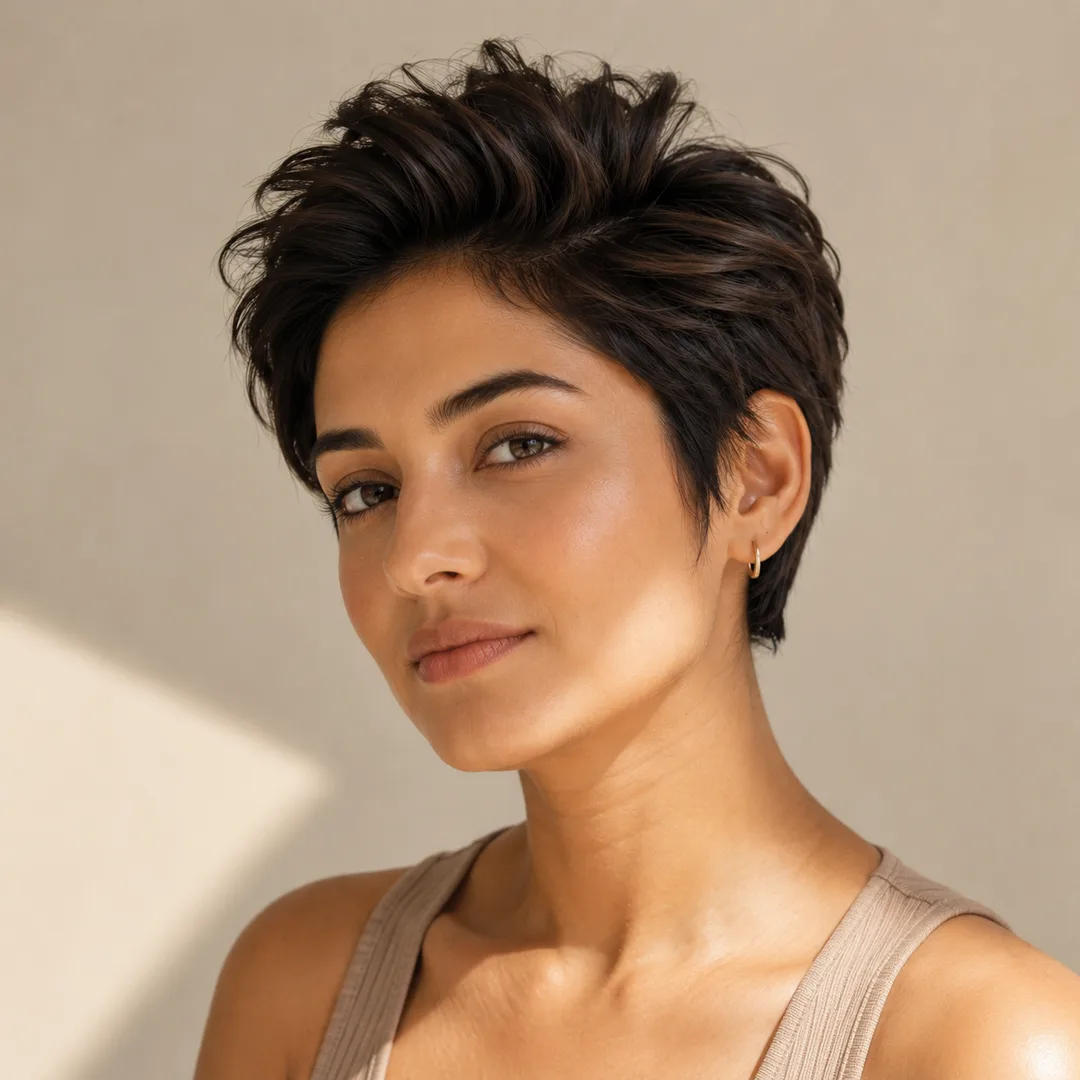 How to Style Short Hair Fast with 7 Looks That Take Under 5 Minutes 7 pixie cut volume flip — how to style short hair with mousse for lifted crown volume, easy 3-minute morning look
