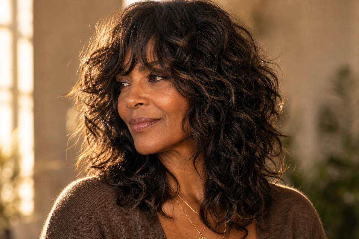 Long shag for thick hair long haircut for women over 40