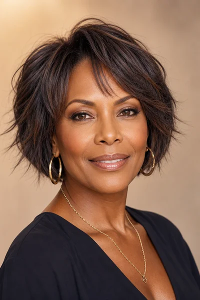 Piece-y bob with root lift for fine hair over 50 — textured cut that creates volume and lift