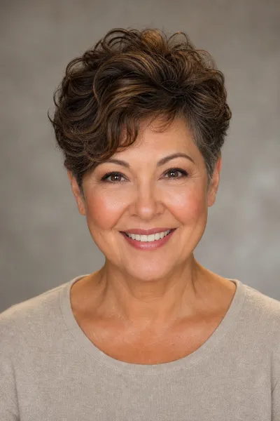 17 Short Haircuts for Women Over 50 With Wavy Hair That Look Effortless 14 long wavy pixie with crown volume for round face, women over 50