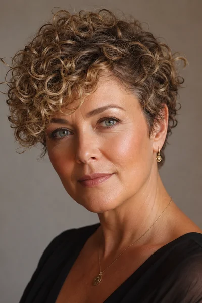 25 Short Curly Haircuts for Women Over 50 That Look Effortlessly Chic 12 curly pixie with side-swept bangs for square faces over 50 — softening diagonal layers