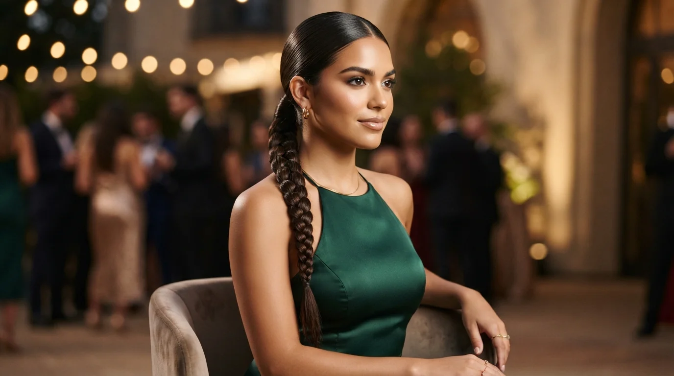 Braided Updo Hairstyles for Prom and Formal Events: 11 Styles That Last All Night 3 Sleek braided updo hairstyle for prom with a smooth, polished finish