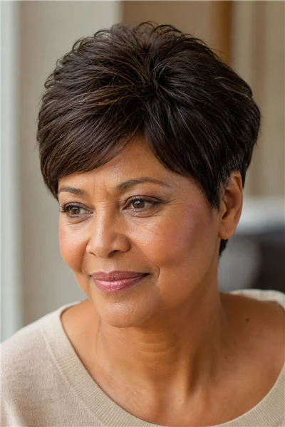 25 Flattering Short Haircuts for Women Over 50 Round Faces 24 Root-lifted pixie for thinning crown — volume-creating short cut for aging hair over 50