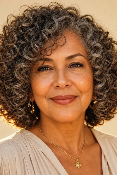 25 Short Curly Haircuts for Women Over 50 That Look Effortlessly Chic 19 rounded curly bob for square faces over 50 — softening longer front