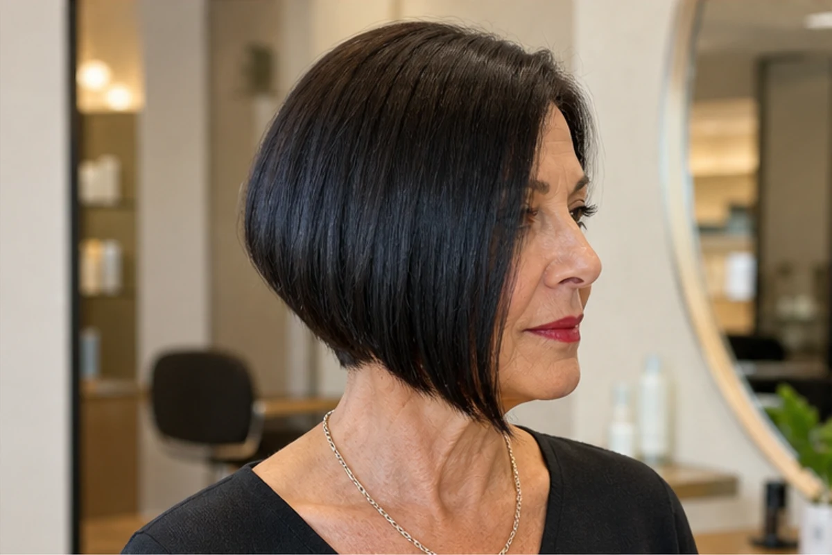 inverted bob haircut for women over 50