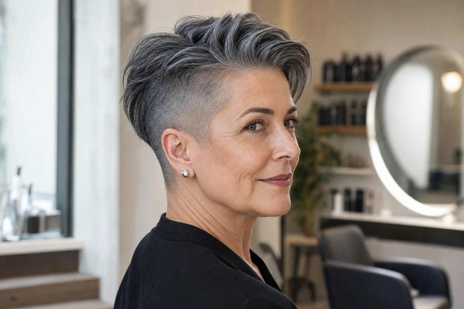 undercut pixie haircut for women over 50