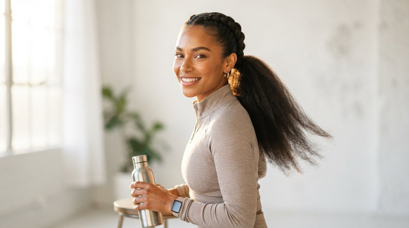 12 Braided Ponytail Ideas for Workouts and Everyday Wear 2 12 braided ponytail ideas — sleek high ponytail styled for workouts and office wear