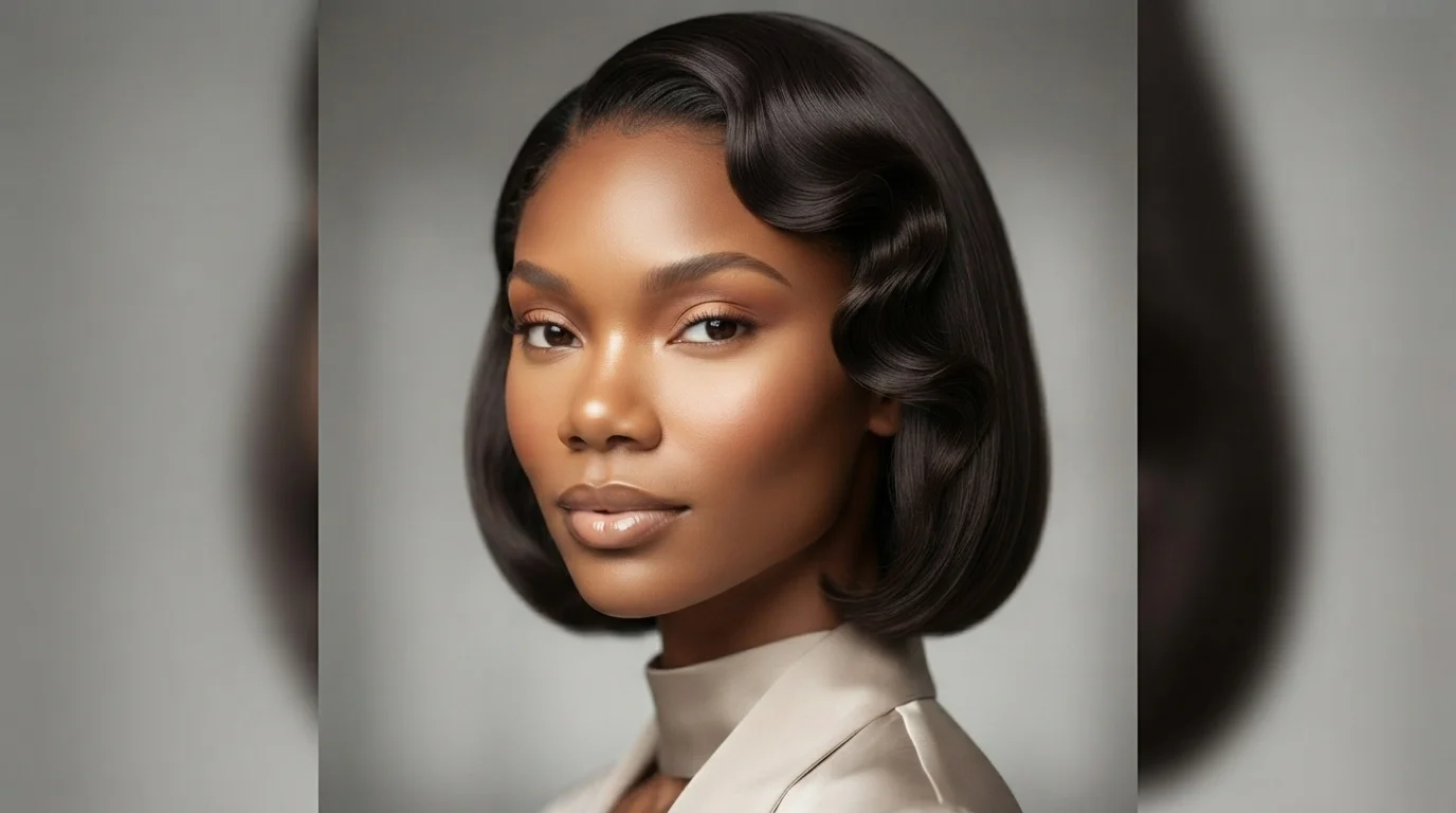 20 Finger Wave Hairstyles for Black Women With Short Hair 9 Sleek single-part finger waves on relaxed short hair — polished professional hairstyle