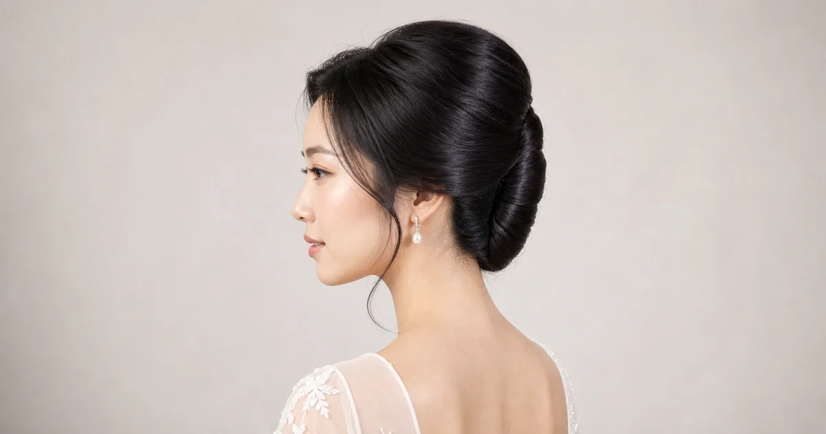 smooth french twist wedding updo