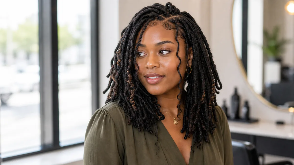 15 Protective Hairstyles for Natural Hair That Promote Growth 13 Soft faux locs with face-framing pieces