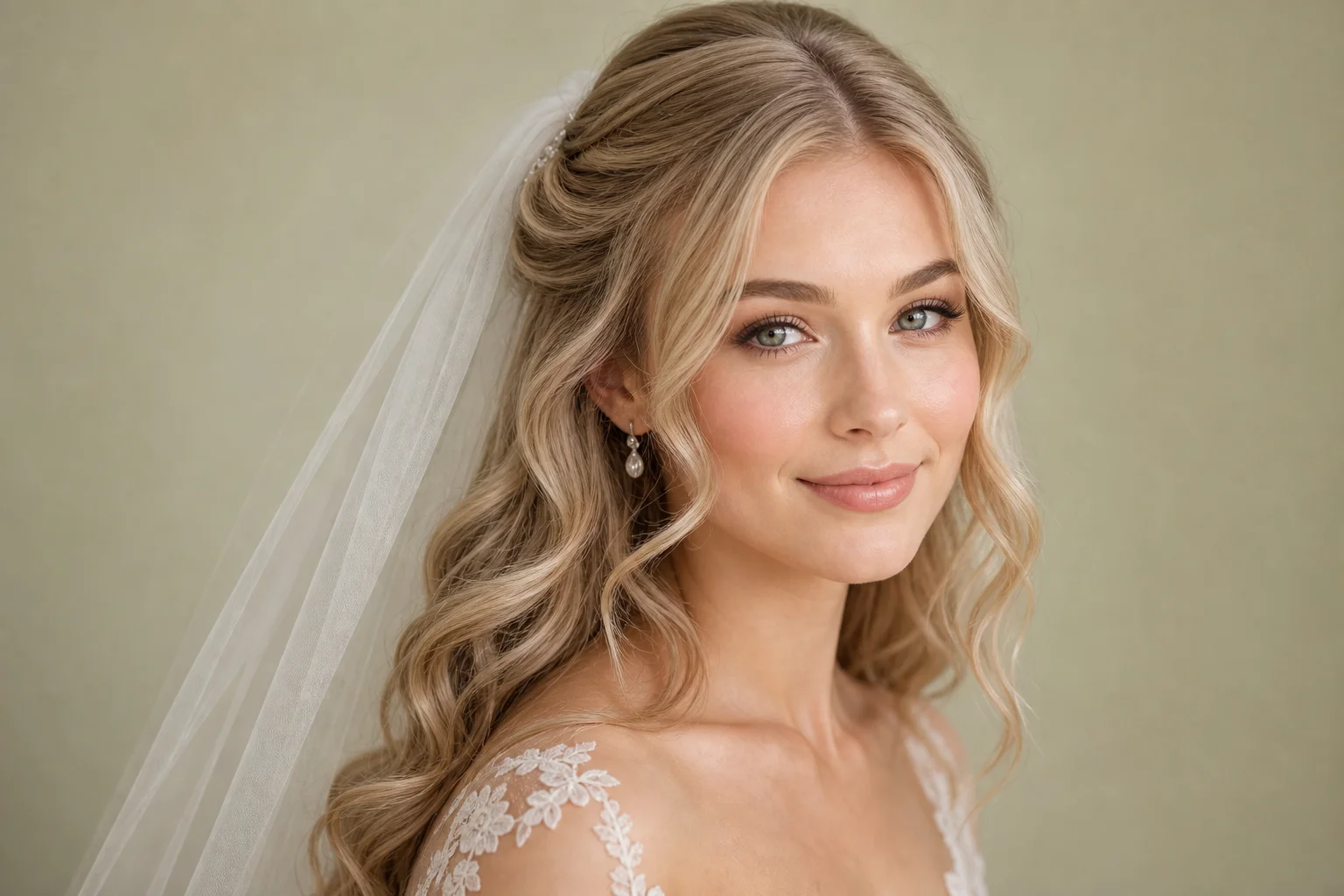 18 Wedding Hairstyles With a Veil You'll Fall in Love With 10 Soft waves with veil wedding hairstyle for fine hair updo support