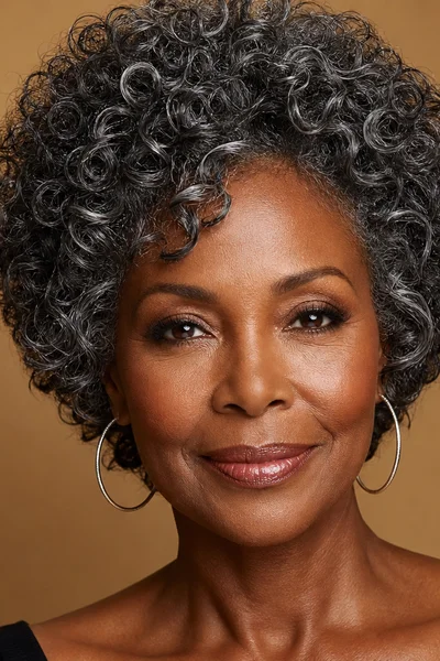25 Short Curly Haircuts for Women Over 50 That Look Effortlessly Chic 13 stacked curly bob for thinning hair over 50 — volume at crown and nape