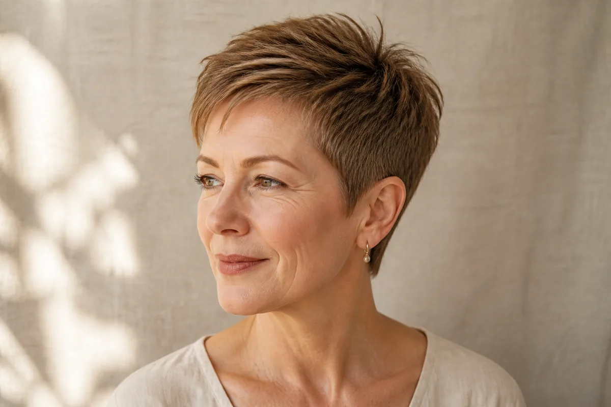 Tapered pixie cut for fine hair haircut for women over 40