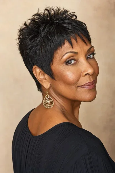 Textured crop haircut for fullness — short choppy layers for lift and volume