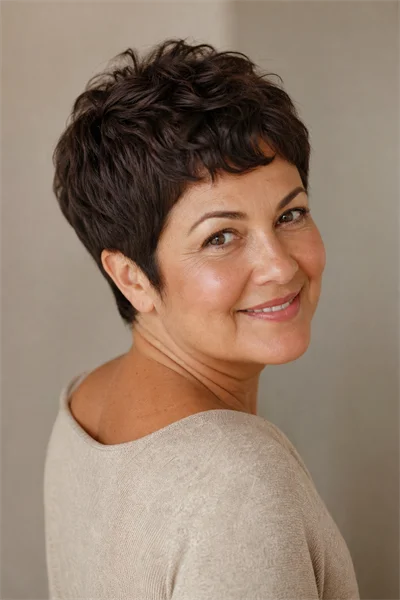25 Flattering Short Haircuts for Women Over 50 Round Faces 15 Textured crop with minimal layers — easy-to-style short cut for round-faced women over 50