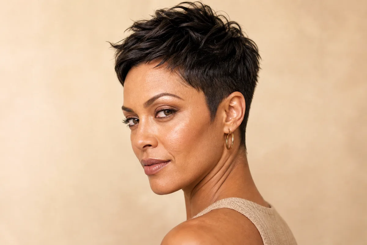 35 Edgy Short Haircuts for Women Ready for a Bold Change 3 Textured crop pixie with piecey layers and cropped taper — short choppy hairstyle for straight hair