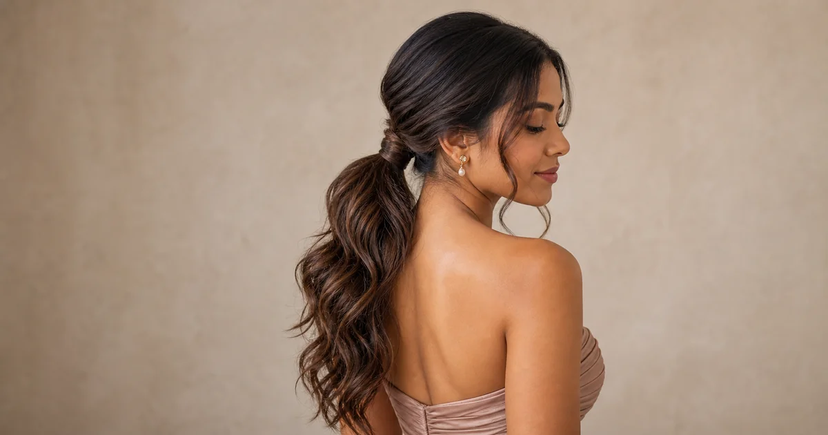 5 Bridesmaid Hairstyles for Strapless and Sweetheart Dresses 6 Textured low ponytail bridesmaid hairstyle for strapless dress