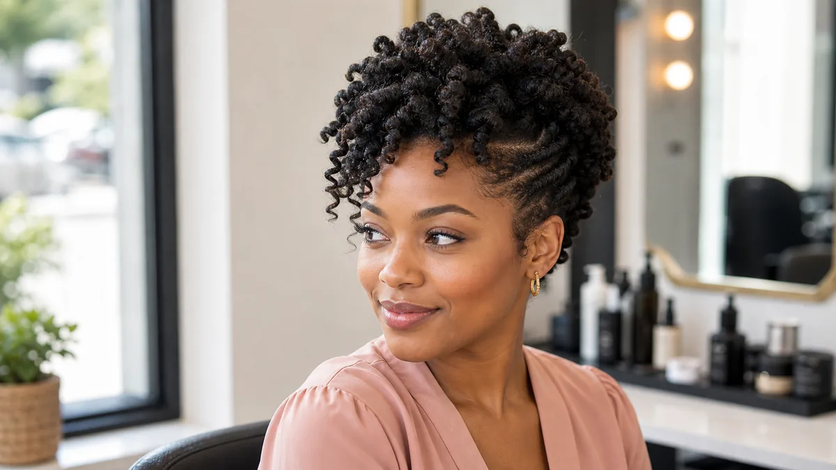 15 Protective Hairstyles for Natural Hair That Promote Growth 15 Twist-out updo on short natural hair with no added extensions
