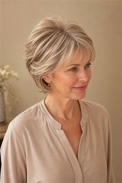 25 Flattering Short Layered Haircuts for Women Over 50 26 volume-boosting layered cut for thinning hair on mature woman over 50