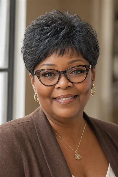 25 Flattering Short Haircuts for Women Over 50 Round Faces 11 Wispy crop with brow-grazing fringe — soft short haircut for mature women with round faces